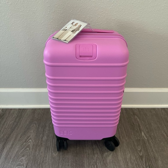 BEIS Handbags - BÉIS The Small Carry on Roller in Berry nwt